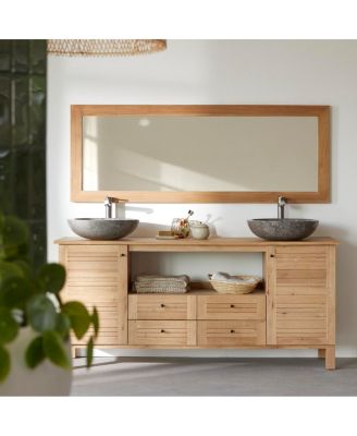 Tona teak wood mirror 160x60 cm