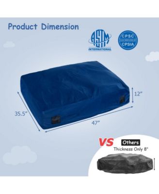 47 x 35.5 Inch Crash Pad Sensory Mat with Foam Blocks and Washable Cover