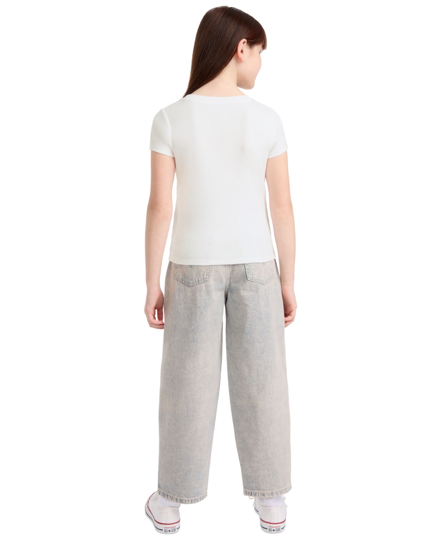 Футболка Levi's Meet and Greet Jam Round Neck T-Shirt для девочек, цвет: Натуральный белый — фото 3