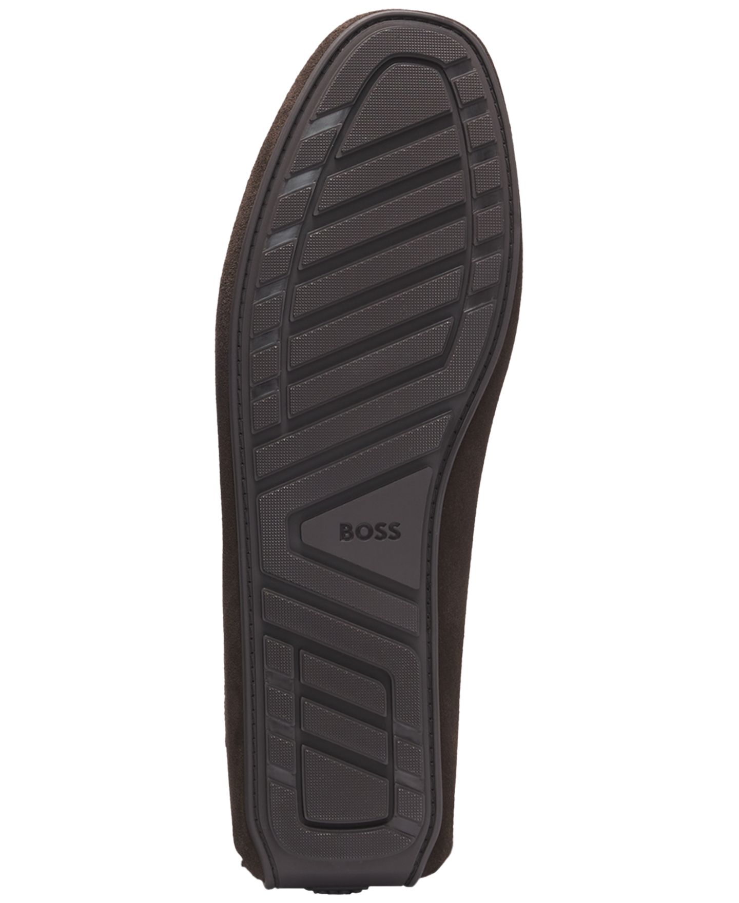 Мужские туфли Hugo Boss Noel Suede Penny Slip-On, цвет: Тёмный коричневый — фото 5