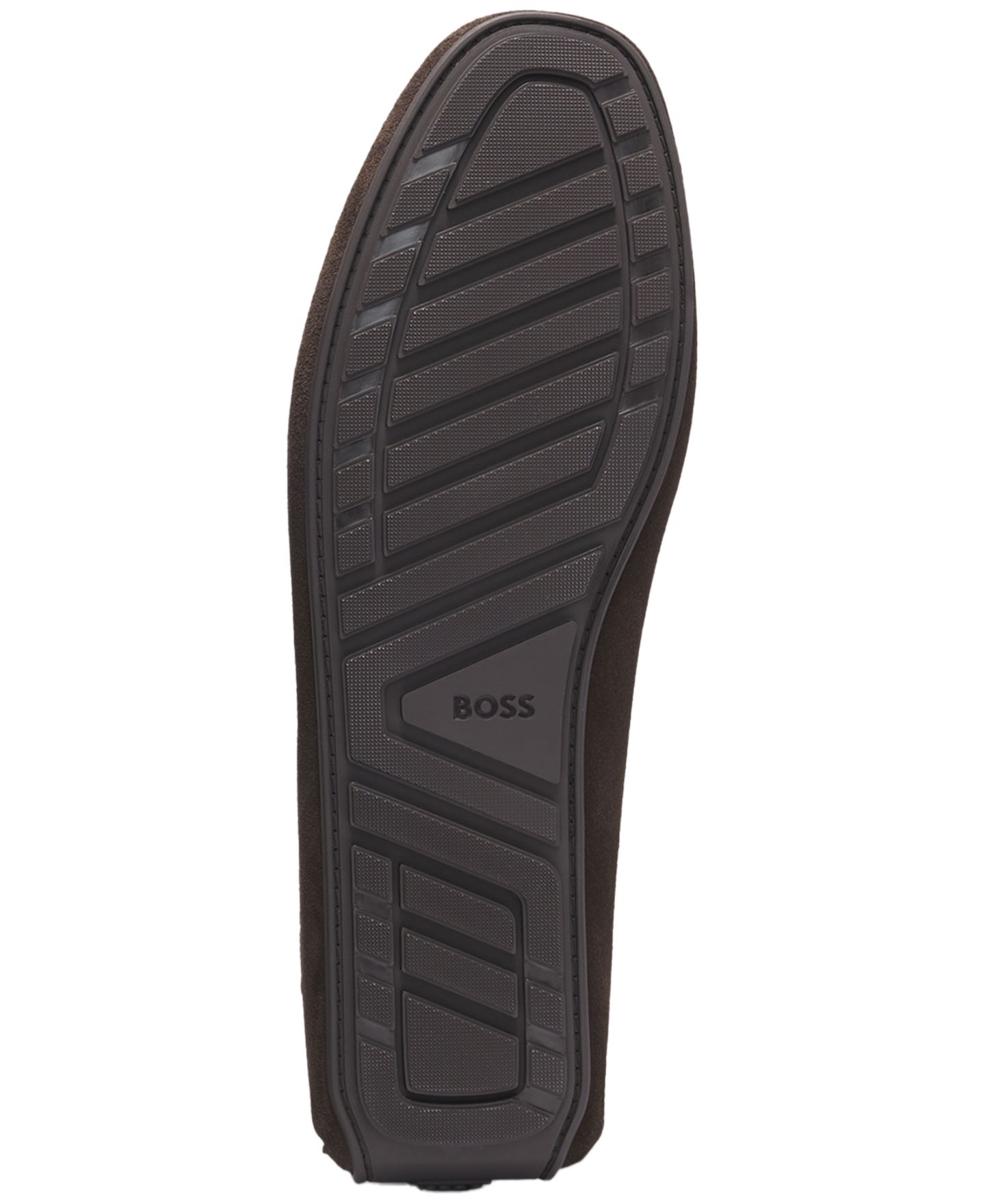 Мужские туфли Hugo Boss Noel Suede Penny Slip-On, цвет: Тёмный коричневый — фото 7