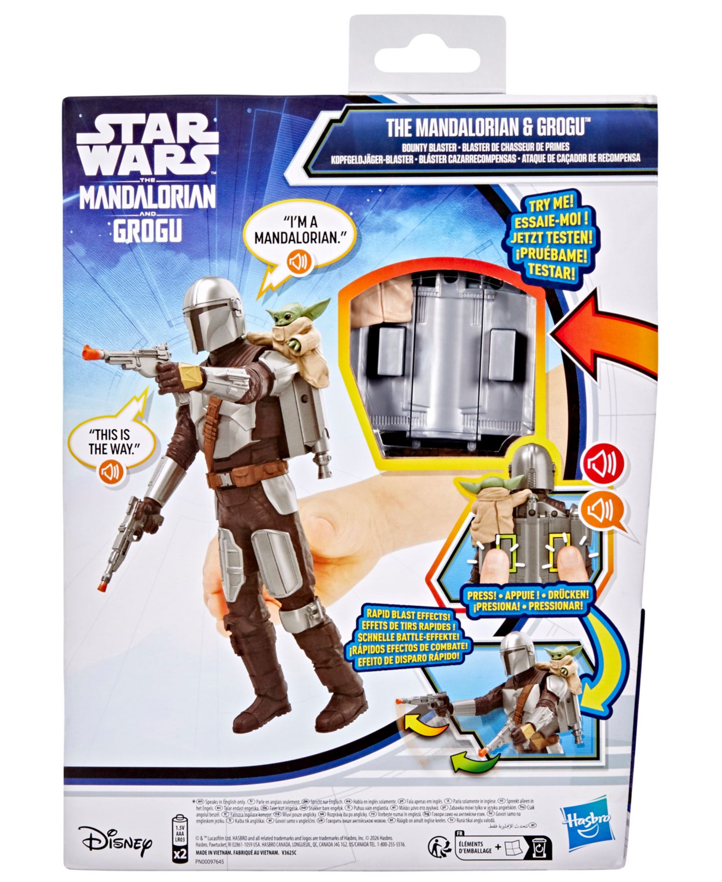 Детские фигурки Star Wars The Mandalorian and Grogu Bounty Blaster — фото 7