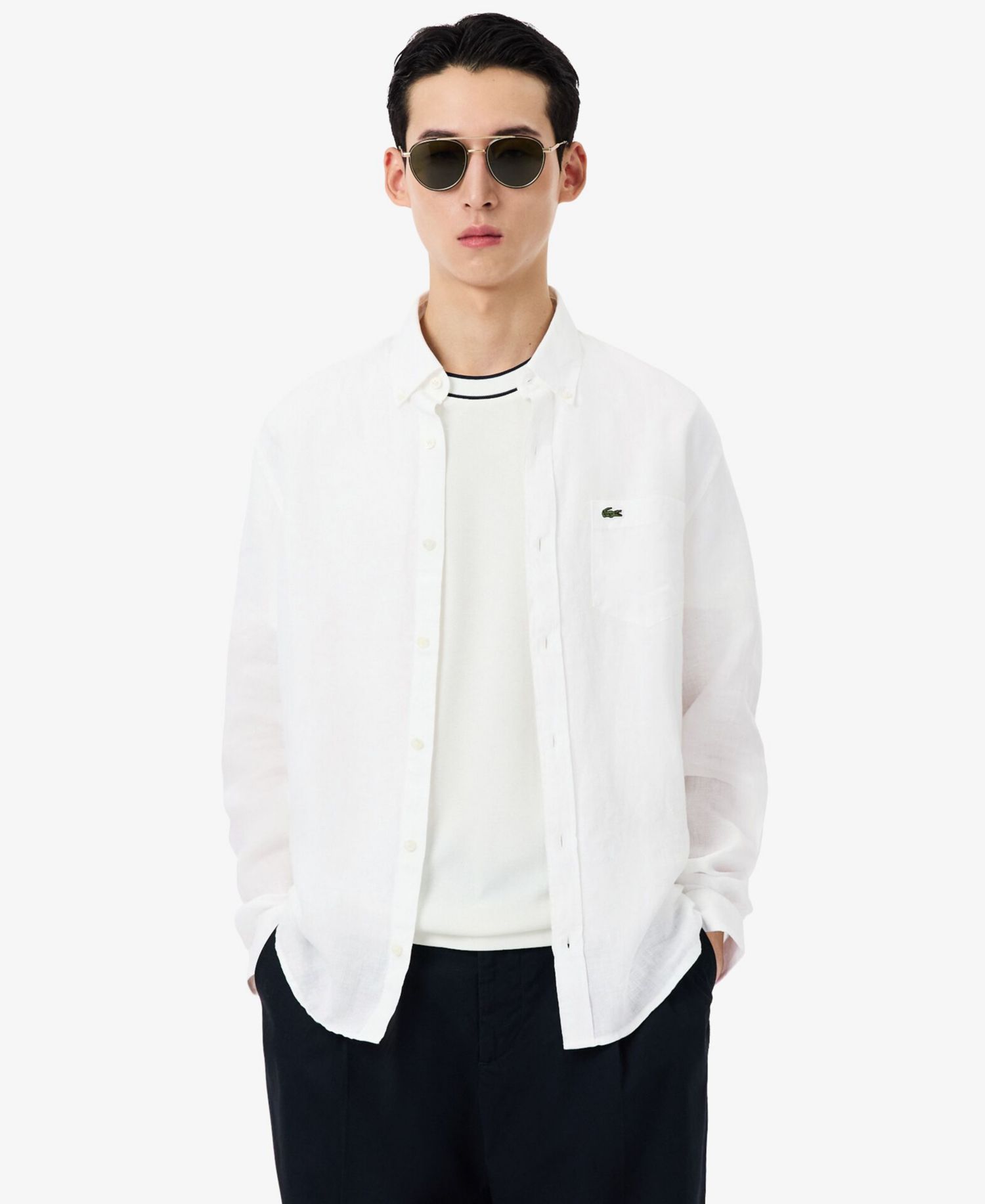 Men's Regular-Fit Long-Sleeve Linen Shirt