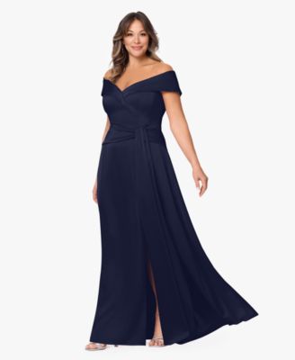 bright blue wedding guest dress Ankle Length Royal Blue Chiffon Long Sleeve Wedding Guest Dress main image 1