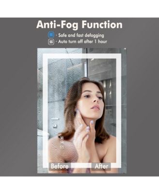 LED Bathroom Mirror 2028 Wall-Mounted Vanity Mirrors Stepless Dimmable Wall Mirrors, Backlit + Front Lit, Memory Function, Waterproof