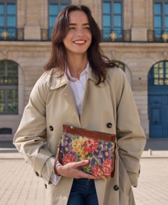 Yvette Small Painted Woven Clutch Crossbody Bag