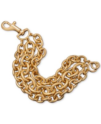 New York Gold-Tone 3- Row Dynamic Link Flex Bracelet