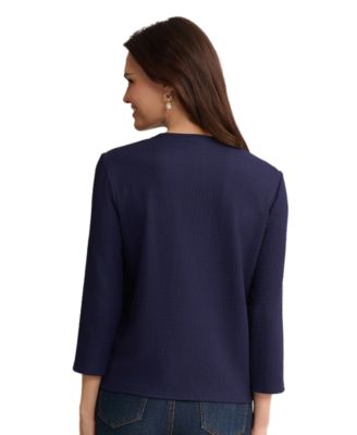 Women's Button-Front Round Neck Sweater