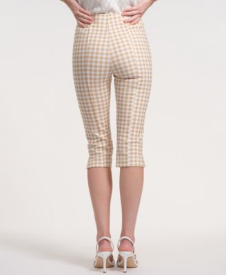 Women's Slide-Slit Plaid Pants
