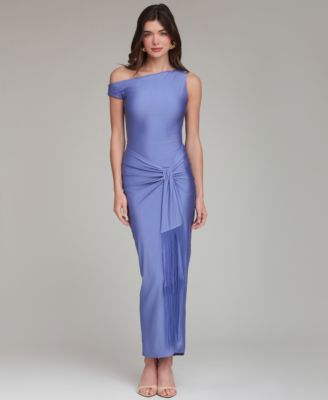 Women's One-Shoulder Fringe Front Dress