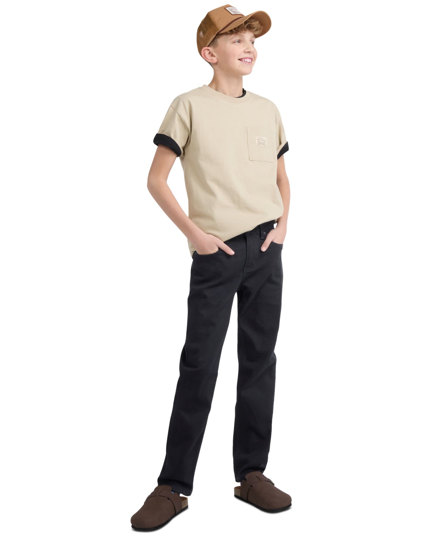 Джинсы Levi's 502™ Taper-Fit Stretch Performance Jeans для мальчиков, цвет: Чёрный — фото 2