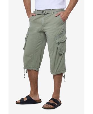 XRAY Men's Belted Below Knee Long Cargo Shorts