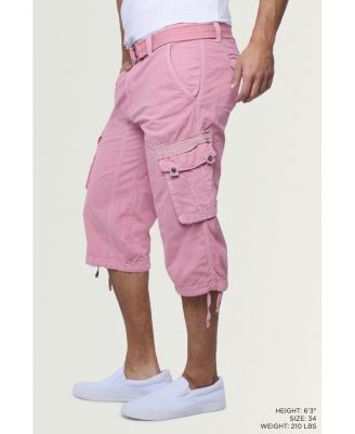 X RAY Big & Tall XRAY Belted Below Knee Long Cargo Shorts