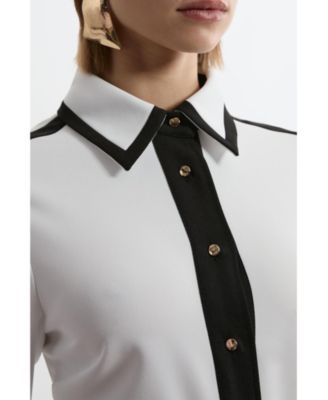 Women's Belted Midi Shirt Dress