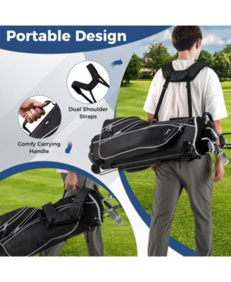 Men s Left-Handed Complete Golf Club Set with Stand Bag, Lightweight & Portable