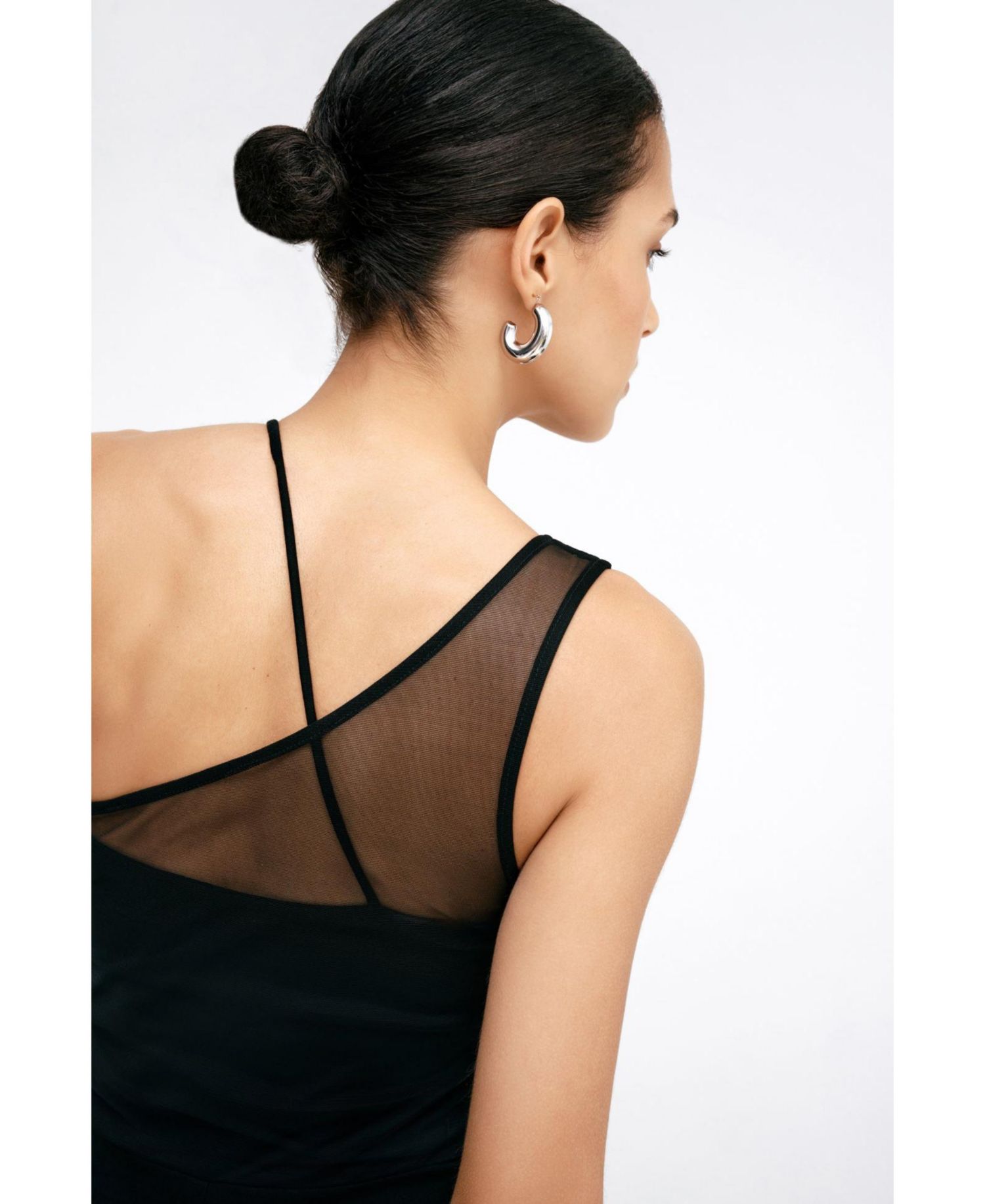 Women's Vivica One-Mesh-Strap Sleeveless Fitted Midi Dress with Back Slit