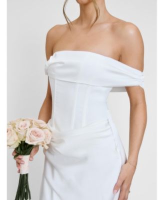 Women's Twist Strap Corset Maxi Dress