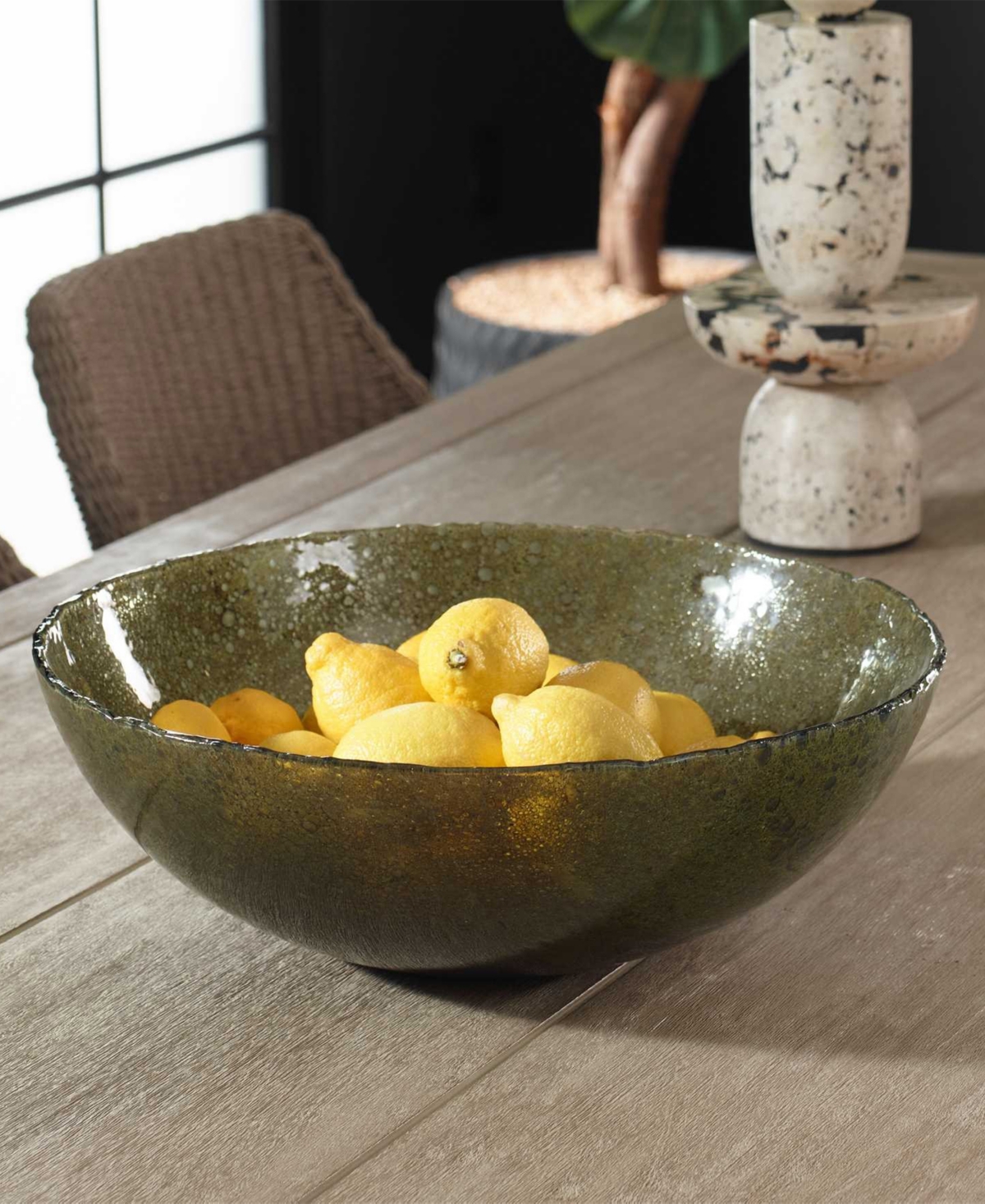 Uttermost Veridian Shimmer Bowl