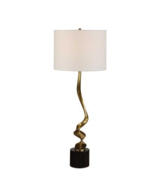 Spiraling 35" Metal Cordless Buffet Table Lamp
