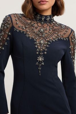 Women's Crystal Embellished Maxi Dress