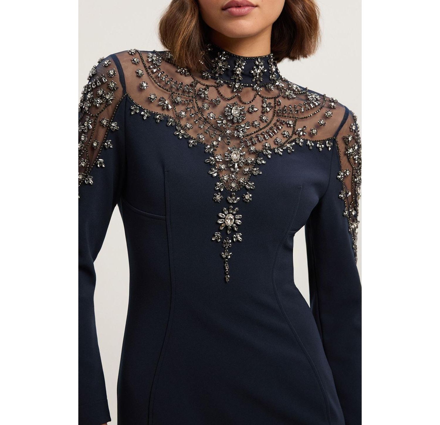 Women's Crystal Embellished Maxi Dress