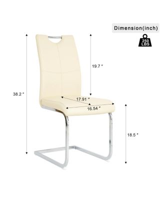 Streamdale Modern  PU Dining Chair (Set of 4