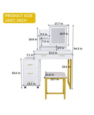 Stylish Coffee Table with 2 Drawers White Finish Modern Living Room Center Table with Storage