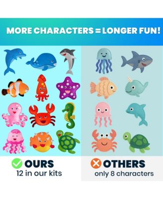 Kids Crafts Ages 4-8 DIY Beginner Needle and Thread Kit - 12 Sewing Kit Basic