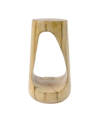 Outdoor Side Table, Hollow Design End Table, Decorative Accent Table