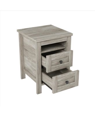 3-Piece Queen Farmhouse Bed Set w/ Storage Headboard, Nightstand & Dresser