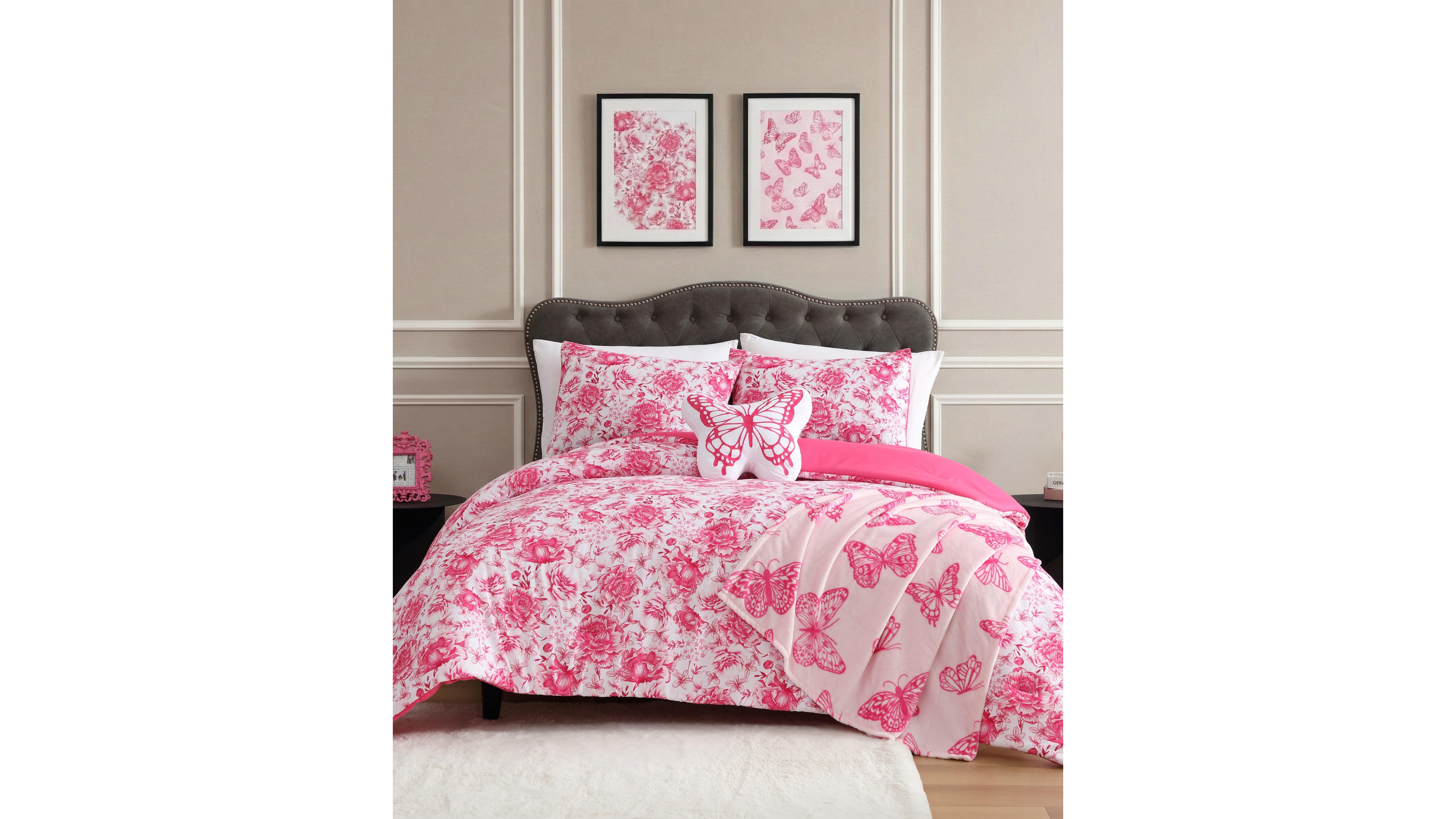 Betsey Johnson Sketch Toile Microfiber 4-Pc. Comforter Set, Twin