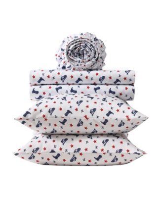 Boots N Hats Bow Stars Microfiber 4-Pc. Sheet Set, Full