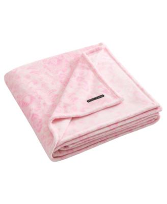 Betsey Damask Printed Plush Throw, 70" X 50"