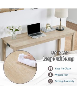 Streamdale 4-Piece Bar Table Set with Power Outlet & 3 Padded Stools