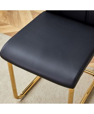 Streamdale Marble-patterned glass dining set with gold accents: 63-inch foldable table & 4 armchairs