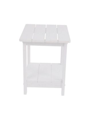 Wooden-textured imitation wood side table, simple, rich texture, small tabletop, outdoor picnic