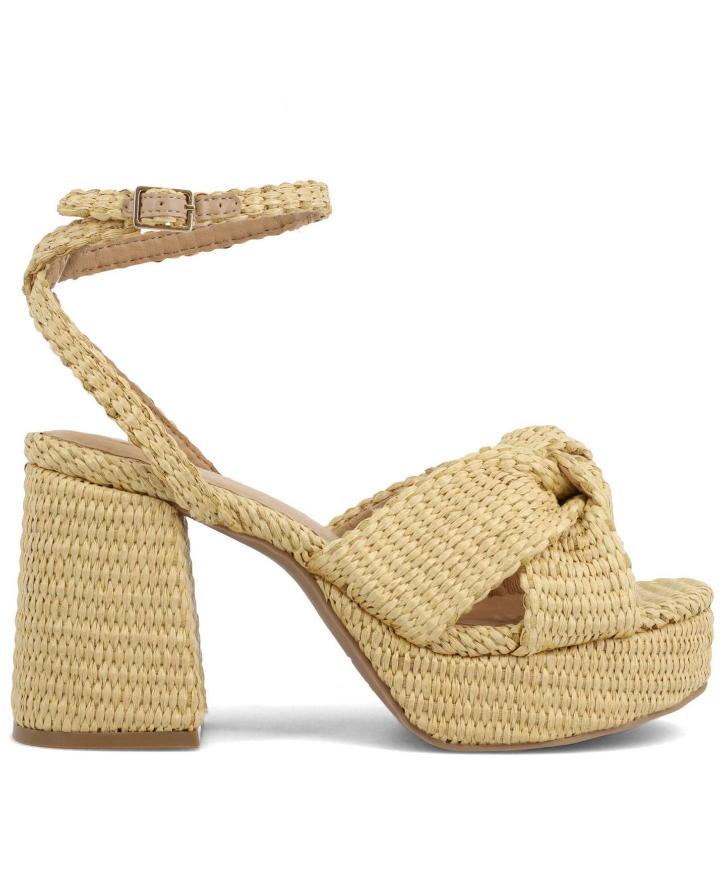 Женские сандалии MIA Reese Woven Knot Platform Dress Sandals, цвет: Натуральный — фото 2