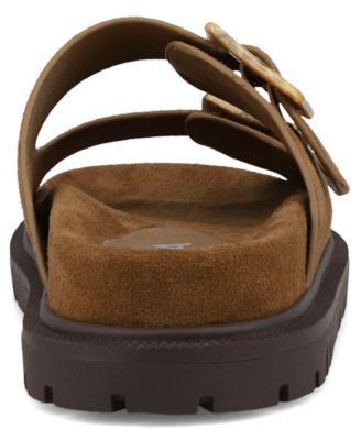 Women's Gen Double Buckle Flat Slide Sandals