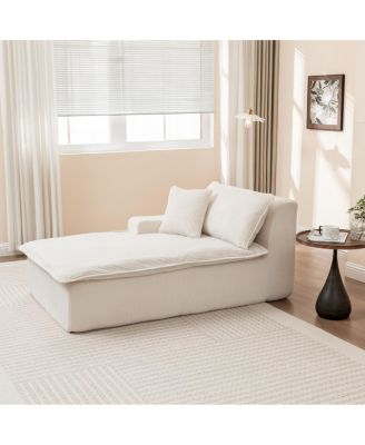 Streamdale Right Armrest Chaise Lounge Sofa Bed, Oversized Sleeper Chair for Living Room