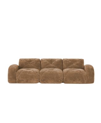 Boneless Tufted Velvet Modular Sectional Sofa Couch