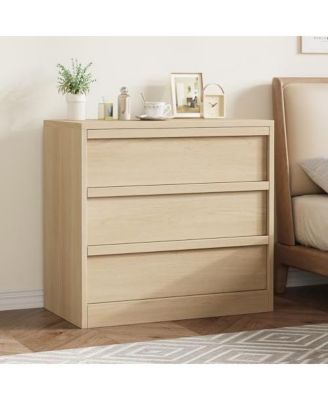 3 Drawer Nightstand for Bedroom, 30in Tall Small End Side Table with Large Storage & Anti-Tip Design