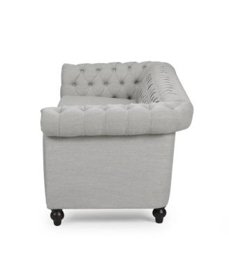 Chesterfield Velvet Sofa with Button Tufting & Nailhead Accents