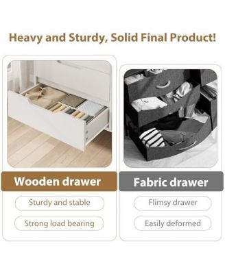 Dresser for Bedroom, Dresser, Freestanding Horizontal Drawer with Storage