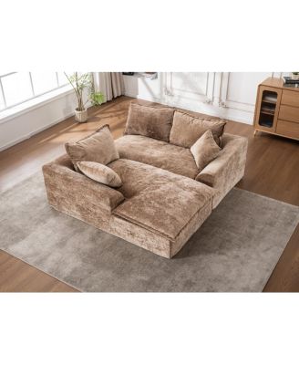 103" Cloud Sectional Couch with L-Shape Chaise, Modern Modular Sofa