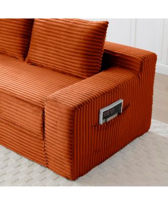 Memory Foam Cloud Loveseat Sofa, 2-in-1 Convertible Folding Couch Bed