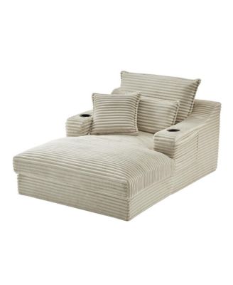 Fluffy Double-Layer Seat Cushion w/ Cup Holders & Cotton Pillows