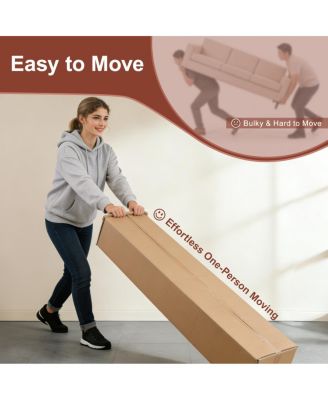 2-Seater Tufted Sofa, Soft Velvet, No Assembly