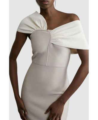 Karen Millen Women's Figure Form Asymmetric Midi Dress - Macy's