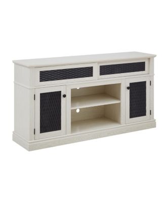 Embossed Pattern TV Stand with Storage, 58.27"W
