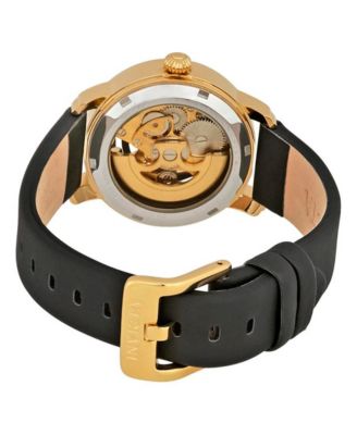 Men's 22654 Objet D Art Quartz Black Skeleton Dial Watch